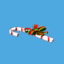 <b>Candy Cane</b><br><small>A candy cane wrapped in ribbons.</small><br><small>80 GMC</small><br>