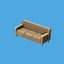<b>Brown Sofa</b><br><small>Comes with three cushions, for a fort that`s way better than the Brown Armchair one.</small><br><small>2,000 GMC</small><br>